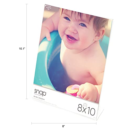 Snap 8X10 Clear Acrylic Self Standing Frame, Set Of 12 #TOP6