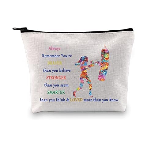 MBMSO Boxing Gifts for Boxer Lovers Makeup Bag Boxing Gloves Gifts for Boxing Fans Cosmetic Bag Travel Zipper Pouch Inspirational, Boxing bag, M Cover