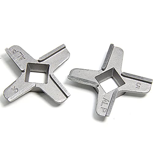 2 Pieces Meat Grinder Blade #5 Spare Parts Mincer Knife Replacement for Bosch Mum 4 MUM5240 MFW 15 Philips HR77 Siemens MF 155