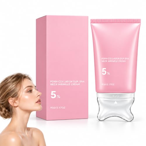 Image of PDRN Collagen Neck Cream with Gua Sha, Firming Moisturiser for Fine Lines