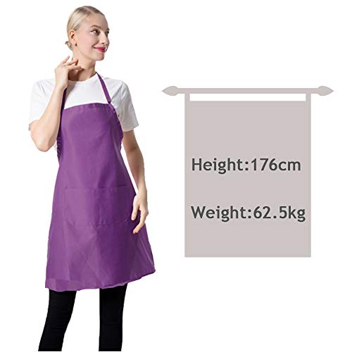Tsd Story Total 15 Pcs Mixed Plain Color Bib Aprons Bulk For Women Men Adult With 2 Front Pockets Chef Cooking Painting Baking(12Colours ,15Pcs) #TOP4