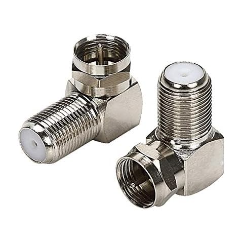TLS.eagle F Type Right Angle 90 Degree Male to Female Cable Connector Coax Adapter Pack of 2 Cover