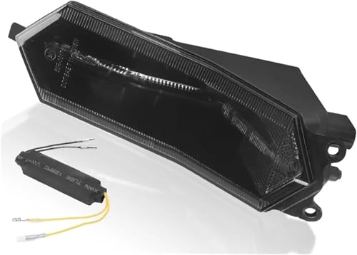 Feu arrière de moto Yamaha YZF R6 2017-2020 feu stop 12V à clignotants intégrés fumés