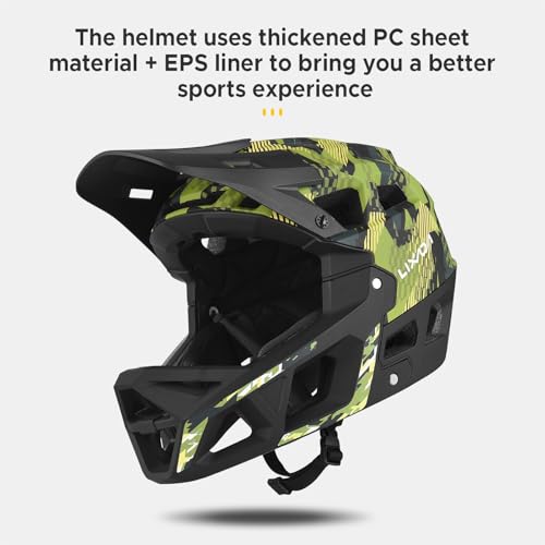 Casco integral de bicicleta de montaña con mentonera y ajuste ajustable 6