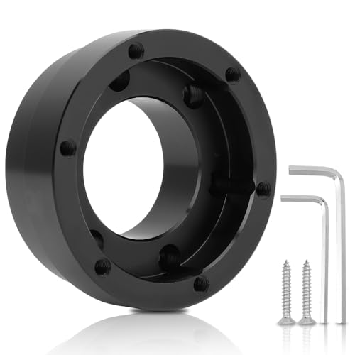 WODHMIEY 2.75in/70mm Universal Car Steering Wheel Hub,Steering Wheel Adapter Made Of Aluminum Alloy For LogitechG29、G920、G923、Thrustmaster Compatible With 13,14 Inch Wheel Hub Spacer