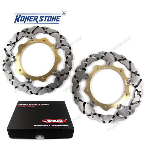 KonerStone Bremsscheiben vorne für Yamaha XP XP TMAX 500 2004-2007/XP TMAX 530 2012-2015 ABS 2012-2019 Disc Disc Zubehör Ersatzteile T MAX500 T MAX530 T-MAX 500 530 Gold 2005 2006