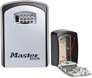 MASTER LOCK Bardzo duży sejf na klucze, montowany na ścianie, rozmiar XL, 106 x 146 x 53 mm, na zewnątrz, zestaw do montażu, do domu, biura, przemysłu