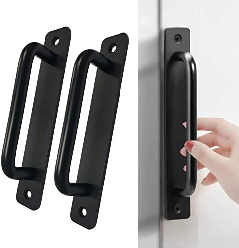 Axuansor 10 Pack 5.8 Inch Cabinet Handles Black Cabinet Pulls Aluminium Alloy Closet Door Handle Vintage Drawer Handles Modern Kitchen Handles with Backplate for Cabinet Shed Drawer Wardrobe Black