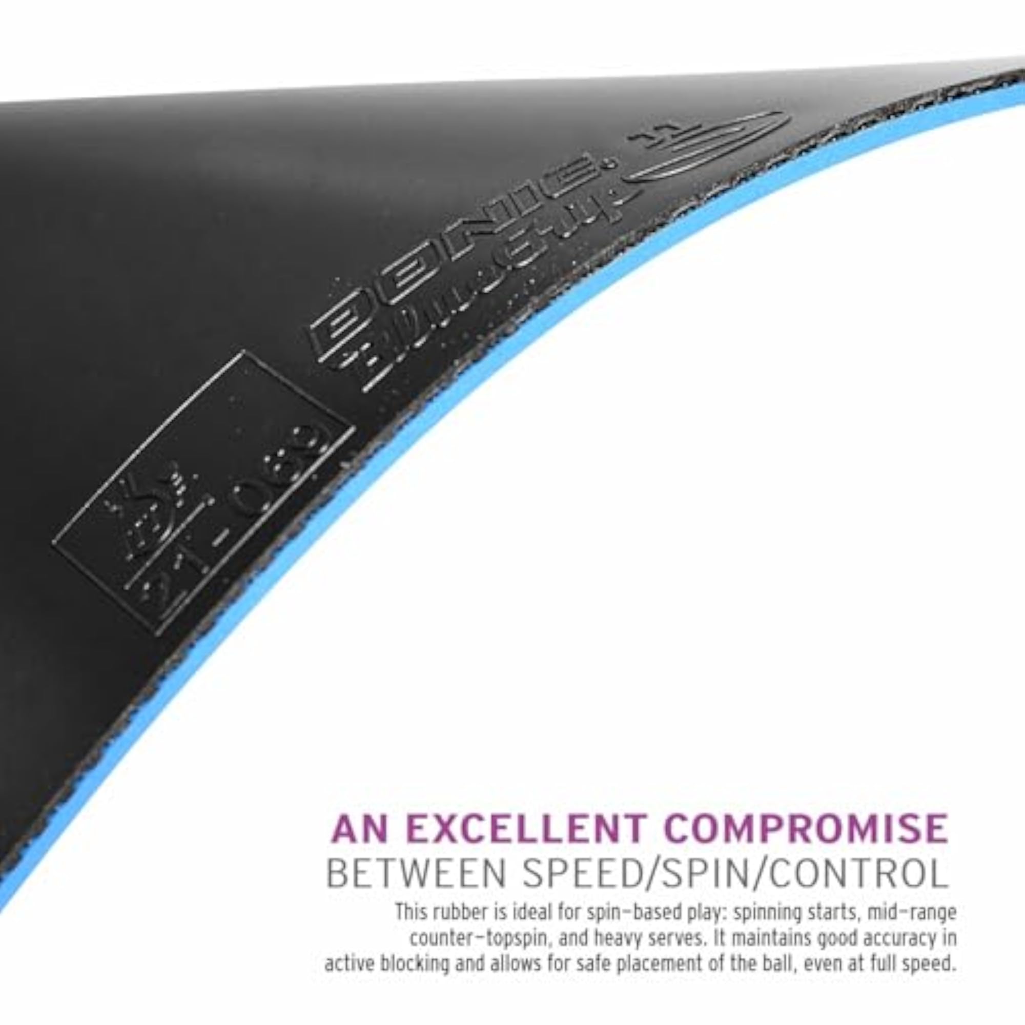 Bluegrip J1 Max Table Tennis Rubber, Black