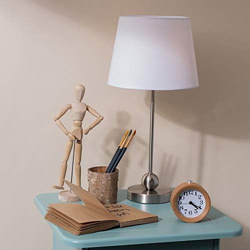MiniSun Modern Brushed Chrome Single Stem Metal Ball Table Lamp Base
