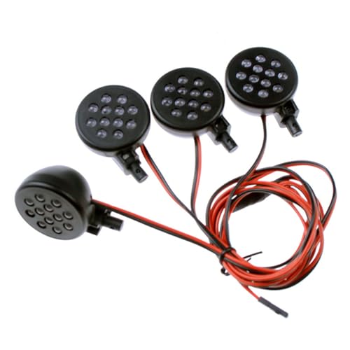 FLMLF Plastic LED Lights Receiver Kit Black for 1/5 RC HPI Baja RV King Motor 5T Truck RC Car Part