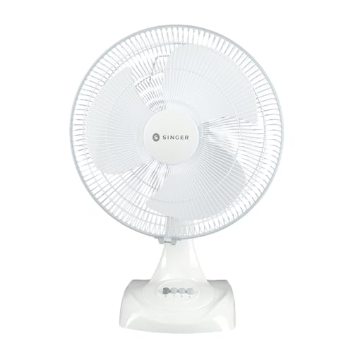 Image of SINGER Brissa 11 60W High Speed Table Fan | 100% Copper Motor | 75 CMM Air Delivery | 3 Speed Control | Silent Operation | Adjustable Height | ISI Certified | 2 Years Warranty