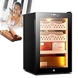 RNQZ 50L Electric Cigar Humidor, 300 Count Cigar Humidor Cabinet with Cooling, Heating & Humidity Control, Cigars Moisturizing Humidor, for Fathers, Friends, Husbands
