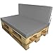 Produktbild DILUMA Palettenkissen Tino Rückenkissen 120x40 cm grau - Rückenlehne für Palettensofa Indoor Outdoor - schmutzabweisende und Wasserabweisende Palettenauflage