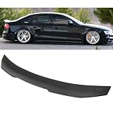 BEOC Rear Trunk Spoiler Wing for 2017-2024 Audi A4 S4 B9 B9.5, Matte Black