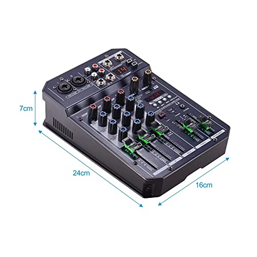 WanuigH Audio-mixer soundkaart Ingebouwde 16 DSP 48V Phantom power ondersteunt BT-aansluiting MP3-speler opnamefunctie… - Image 8