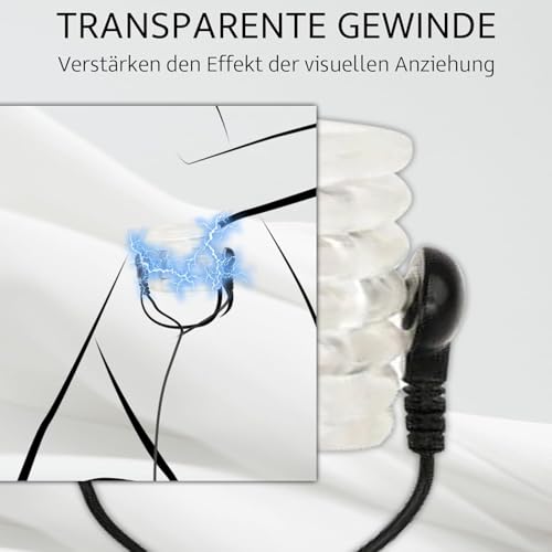 Anillo para el pene estirable de silicona transparente con ondas electroconvulsivas 3