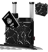 Luggage Cup Holder, FINPAC Travel Free Hand Drink Caddy w/Adjustable Divider for Bottles Coffee M...