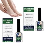 2 Stück Hyaluronic Acid Nagelpilz, Anti Brittle Nagelpilz, Nagelstärker, Spendet Intensive Feuchtigkeit und Repariert Trockene, Brüchige Finger- und Zehennägel (Insgesamt 22 ML)
