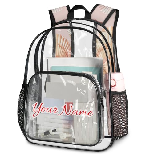 Personalized Small Clear Backpack Stadium Approved Heavy Duty PVC