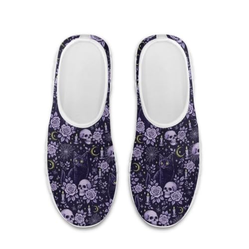 Image of Floral Sneakers for Women Colorful Art Shoes for Women Slip On Casual Work Shoes