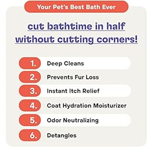 Dog Shampoo and Conditioner [16 oz.] 6-in-1 All Natural Pet Wash – Deep Clean, Odor Eliminating, Itch Relief, Moisturizing, Detangling, Reduce Shedding