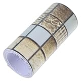 Ipetboom Cenefa Adhesiva para Pared de PVC Práctico 10 CM X 240 CM Borde Cuadriculado Autoadhesivo para Azulejos en Baño y Cocina Pegatina Decorativa para Zócalo y Suelo Rollo para