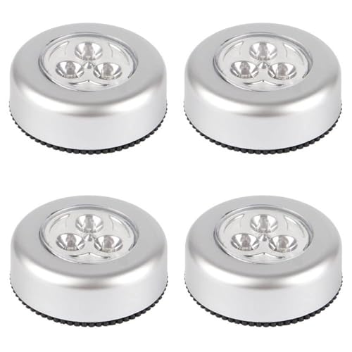 4 piezas de luces LED activadas por el tacto, luces táctiles inalámbricas inteligentes pegadas en cualquier lugar, luz nocturna para escaleras, pasillo, armario, cocina, dormitorio, armario