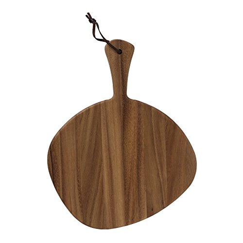 Bloomingville Irregular Shaped Acacia Wood Cutting Board/Tray With Leather Strap #TOP11