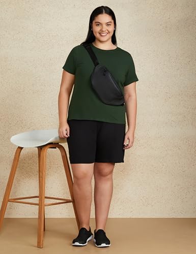 Image of Amazon Brand - Symbol Women Cotton Blend Regular Fit Lounge Shorts (Available in Plus Sizes)