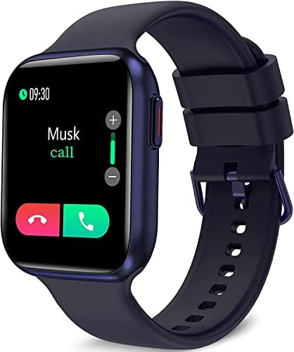 BRIBEJAT BT3 Smart Watch for Men Women Compatible with Samsung iPhone Android Phones (Dial/Answer Calls) 1.7'' 2.5D Screen, Voice Assistant, SpO2/Heart Rate/Sleep Monitor, IP68 Waterproof, Blue