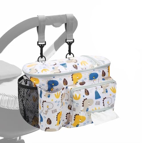 Yimomoyi Organizador universal para cochecito de bebé, bolsa para cochecito de bebé, con gran espacio de almacenamiento, práctica bolsa para cochecito de bebé, equipamiento inicial para recién nacidos