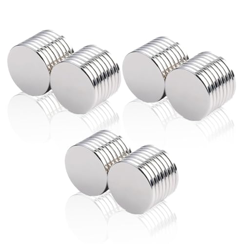 BDEPSTR 50 PCS Mini aimants adhésifs, Petits Aimants de Réfrigérateur, Aimants Néodyme Puissants, pour la présentation, Les Tableaux magnétiques et la Maison