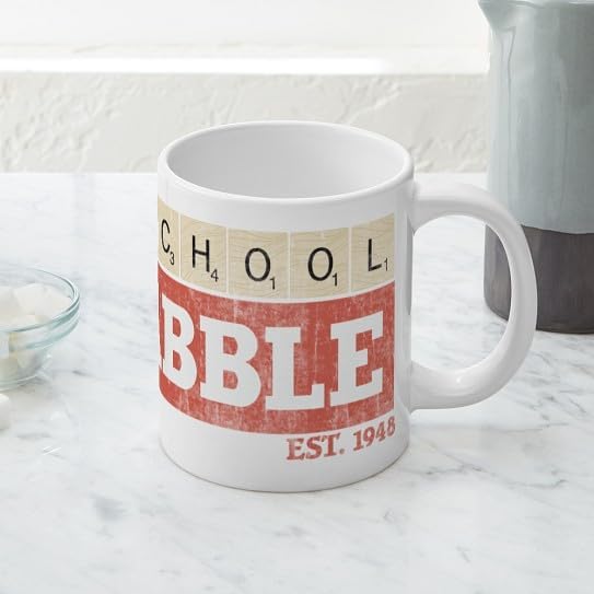 CafePress Vintage Old School Scrabble 20 Oz Ceramic Mega Mug 20 oz Ceramic Coffee Mega Mug