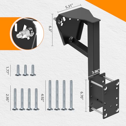 image for Joroamp Spare Tire Mount for Utility Trailer Accessories, 3-Nut Design
