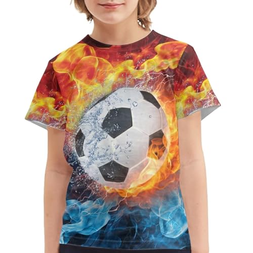 Image of JEOCODY Boys Girls Graphic Tees Funny 3D Printed Short Sleeve T-Shirts 3-16T