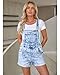 Luvamia Denim Bib Overalls - Casual Blue Jean Overalls Jumpsuit for Women Size 4-6