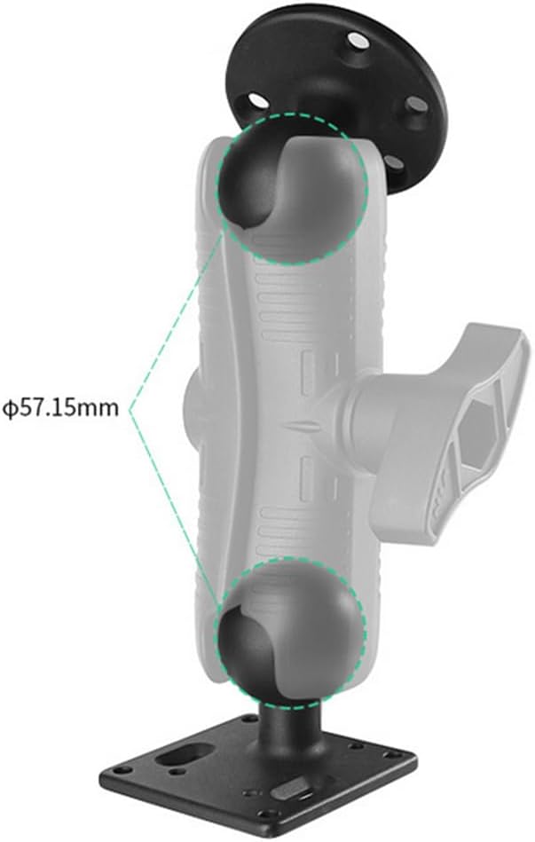 Strg Double Socket Arm with 2.25" Ball Sockets, 8.3'' Double Socket Arm Compatible with RAM and 2.25" D Size Ball Mounts Ball Components