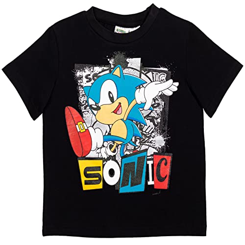 Image of SEGA Sonic the Hedgehog Athletic T-Shirt and Mesh Shorts Outfit Set Toddler to Big Kid Sizes (2T - 18-20)
