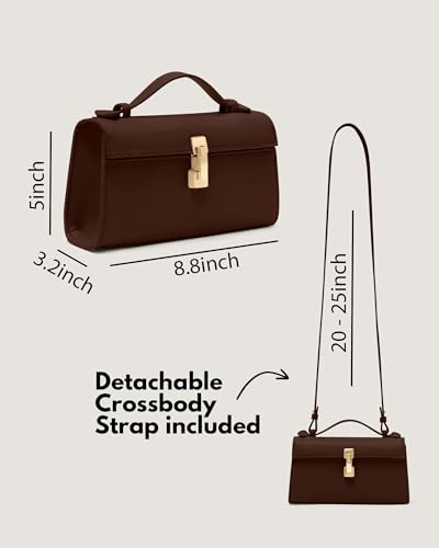 Image of Clutch Purses for Women - Small Purse Top Handle - Evening Bag - Adjustable Crossbody Handbag - Trendy PU Leather