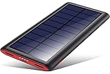 Powerbank Solare 26800mAh,VOOE【2020 Chip intelligente】Caricabatterie Solare Portatile Caricatore Solare Impermeabile Batteria Esterna 2 Porte 3.1A Ricarica Rapida per Cellulare iPad Tablets