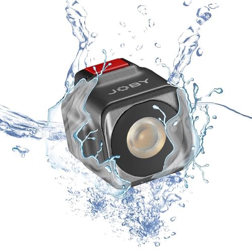 JOBY JB01579-BWW Beamo LED, Leuchte für Smartphones und spiegellose Kameras, kompakt, schnurloses Laden, Bluetooth, wasserdicht für Video-Blogging, Foto- und Videoaufnahmen