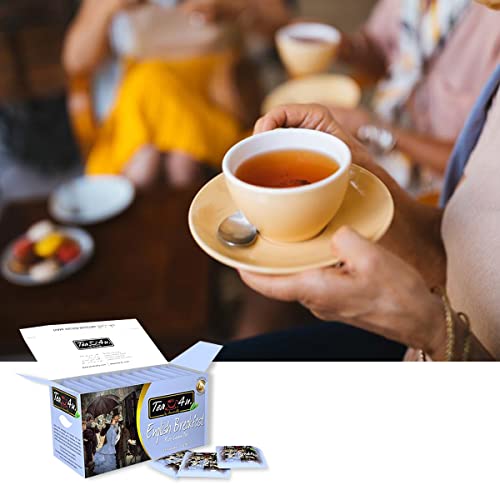 Tea4U English Breakfast Black Tea 25 Tea Bags - Flavourful, Smooth, And Delightful - 50G/1.7Oz #TOP6