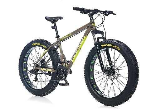 Corelli Zengo 26 Felgen Fat Bike H.Disc 21V K:16 Grau-Grün-22, Schwarz, Standard