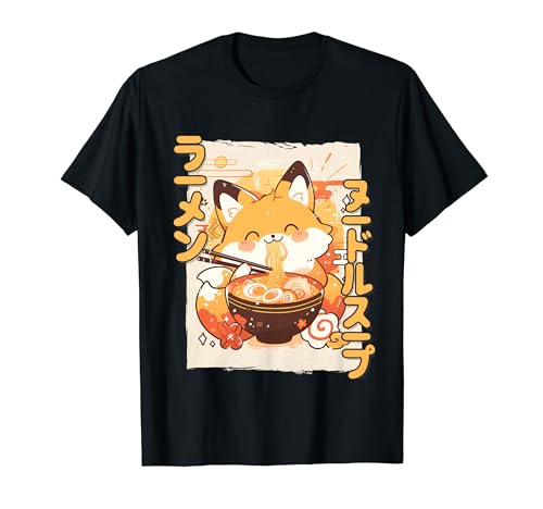 Ramen Fox Loving Kawaii Neko Fox T-Shirt