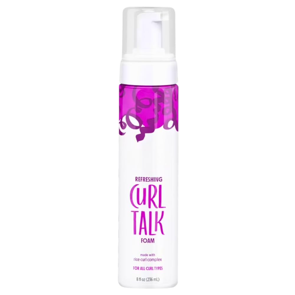 Curl Refreshing Foam for Curly and Wavy Hair – Lightweight Frizz Control Mousse, Defines Curls, Adds Bounce and Shine, Daily Curl Styling Foam, 8 fl oz
