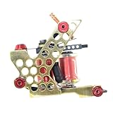 Brass Tattoo Machine Liner 1.25 INCH 24AWG 8Wraps Copper Wire Coil Non Bobbin 22UF 50V Tattoo Gun Coil US 8-32 Thread Solid Brass Frame TMB-13
