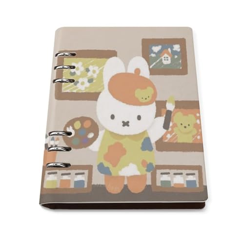 ミッフィー システム手帳 A5 日記帳 メモ帳 ビジネス かわいい 可愛い 防水 高級PUレザー ノート 6穴リング オフィス用品 文房具 入学 新学期 進学 卒業記念品 プレゼント ギフト 贈り物
