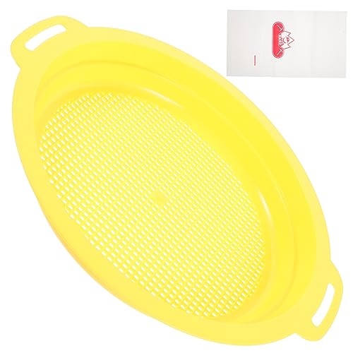 ibasenice Lightweight Mining Sieve Pan Panning Sifting Pan with Non-Slip Handle for