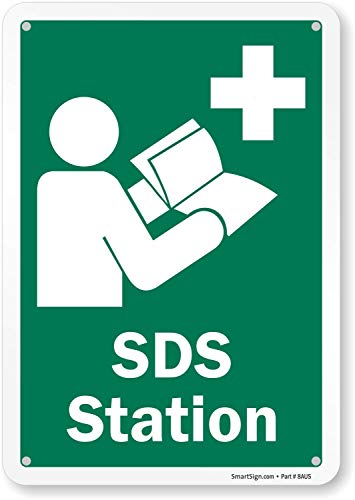 SmartSign-S-7886-PL-10 “SDS Station” Sign | 7" x 10" Plastic
